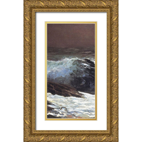 Sunlight On The Coast (center) Gold Ornate Wood Framed Art Print with Double Matting by Homer, Winslow