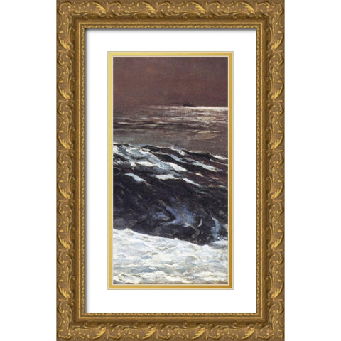 Sunlight On The Coast (right) Gold Ornate Wood Framed Art Print with Double Matting by Homer, Winslow