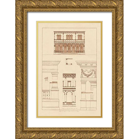 Palazzo del Consiglio at Padua, Villa Farnesia Gold Ornate Wood Framed Art Print with Double Matting by Buhlmann, J.