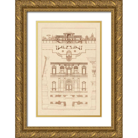Villa Sacchetti, Villa Papa Giulio at Rome Gold Ornate Wood Framed Art Print with Double Matting by Buhlmann, J.