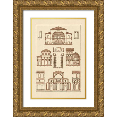 Interior of Basilica Gold Ornate Wood Framed Art Print with Double Matting by Buhlmann, J.