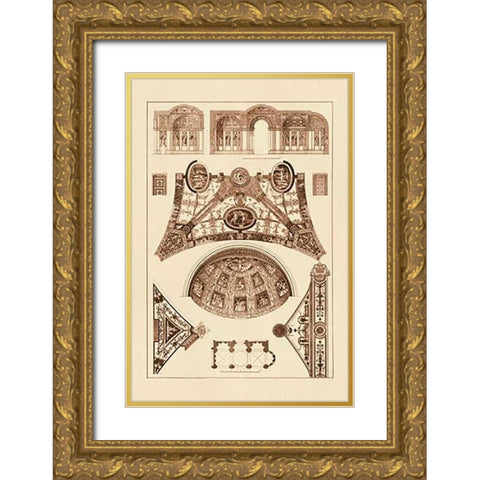 Cross Vaults of the Renaissance Gold Ornate Wood Framed Art Print with Double Matting by Buhlmann, J.