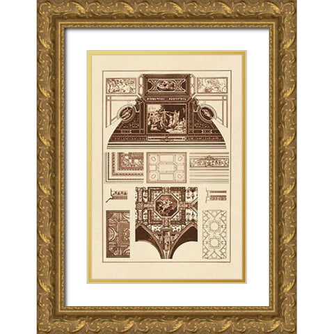 Cloister Vaults and Coved Ceilings Gold Ornate Wood Framed Art Print with Double Matting by Buhlmann, J.
