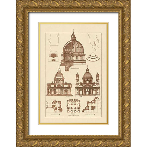 The Domeas Central Crowning Feature of the Renaissance Gold Ornate Wood Framed Art Print with Double Matting by Buhlmann, J.