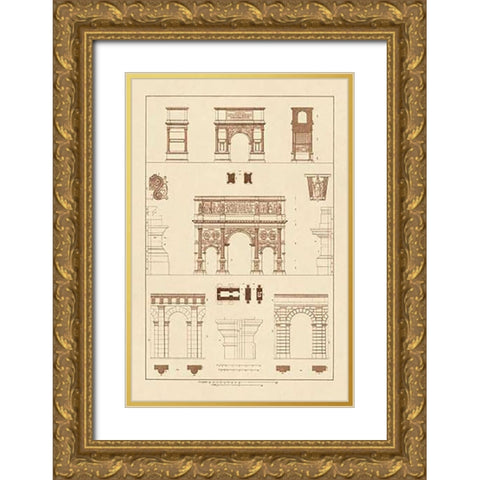 Arches and Arcades Gold Ornate Wood Framed Art Print with Double Matting by Buhlmann, J.