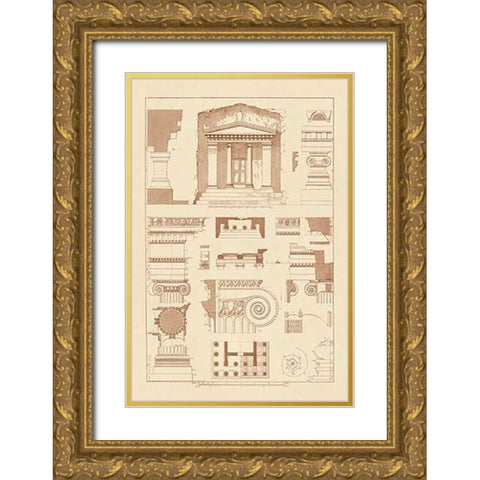 Tomb of Amyntas and Temple of Athena Polias Gold Ornate Wood Framed Art Print with Double Matting by Buhlmann, J.