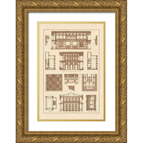 Halls with Galleries Gold Ornate Wood Framed Art Print with Double Matting by Buhlmann, J.