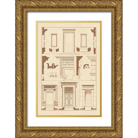 Doorways Gold Ornate Wood Framed Art Print with Double Matting by Buhlmann, J.