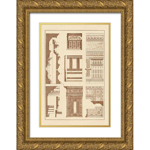 Wall Facing with Wood Paneling Gold Ornate Wood Framed Art Print with Double Matting by Buhlmann, J.