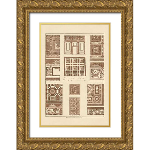 Ceilings with Bays Gold Ornate Wood Framed Art Print with Double Matting by Buhlmann, J.