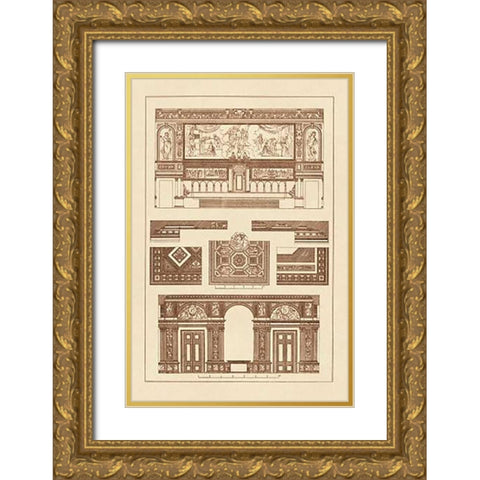 Decoration of Large Halls Gold Ornate Wood Framed Art Print with Double Matting by Buhlmann, J.