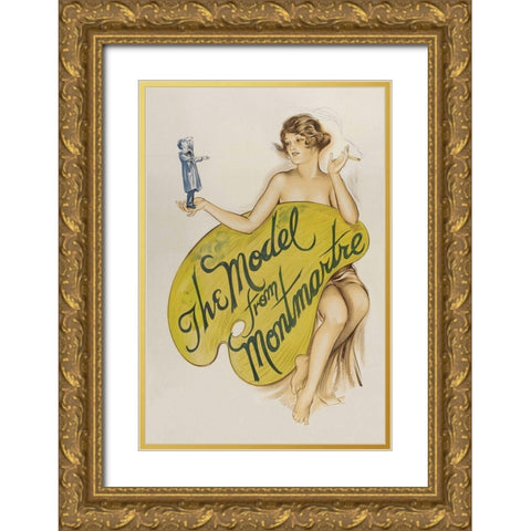 Vintage Film Posters: Model from Montmartre Gold Ornate Wood Framed Art Print with Double Matting by Unknown