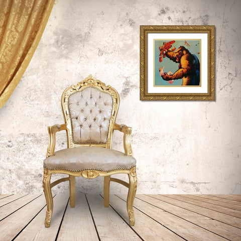Vintage Film Posters: King Kong - Detail Gold Ornate Wood Framed Art Print with Double Matting by Unknown