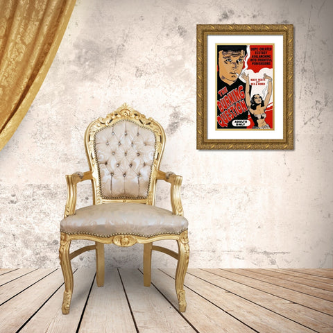 Vintage Vices: Bruning Question Gold Ornate Wood Framed Art Print with Double Matting by Vintage Vices