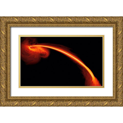 Black Hole Caught Red-handed in a Stellar Homicide Gold Ornate Wood Framed Art Print with Double Matting by NASA