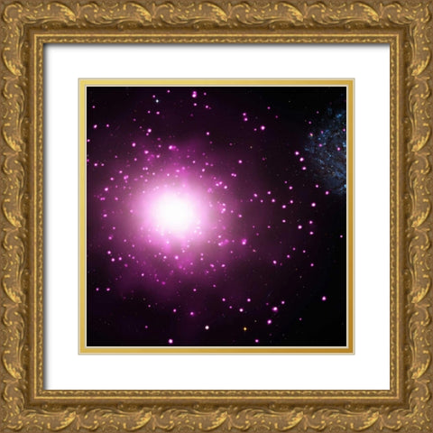M60-UCD1 - Ultra-Compact Dwarf Galaxy Gold Ornate Wood Framed Art Print with Double Matting by NASA