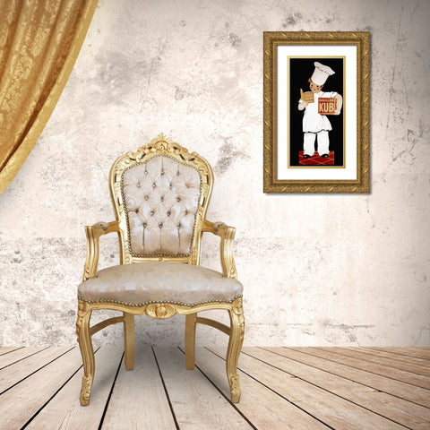 Cooks: Bouillon Kub Gold Ornate Wood Framed Art Print with Double Matting by Advertisement