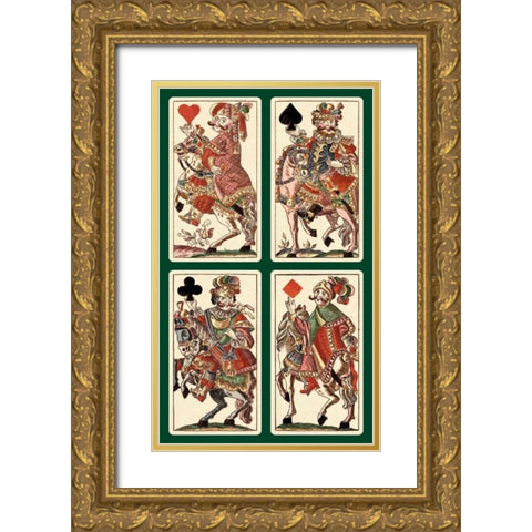 Knights - Bauern Hochzeit Deck Gold Ornate Wood Framed Art Print with Double Matting by Gobl, Andreas Benedictus