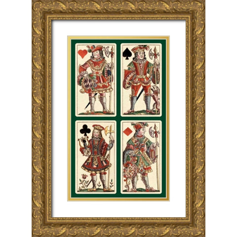 Knaves - Bauern Hochzeit Deck Gold Ornate Wood Framed Art Print with Double Matting by Gobl, Andreas Benedictus