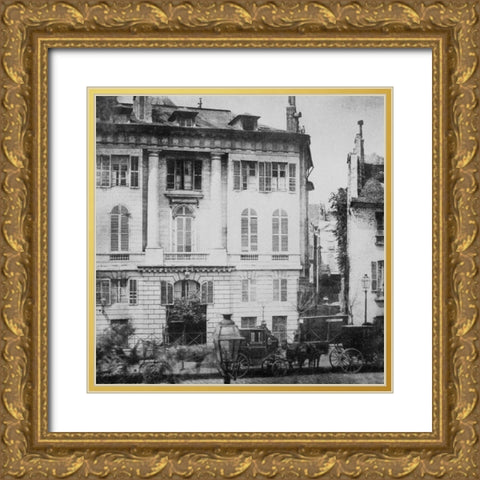 Paris, May 1843 - Boulevard des Italiens Gold Ornate Wood Framed Art Print with Double Matting by Talbot, William Henry Fox