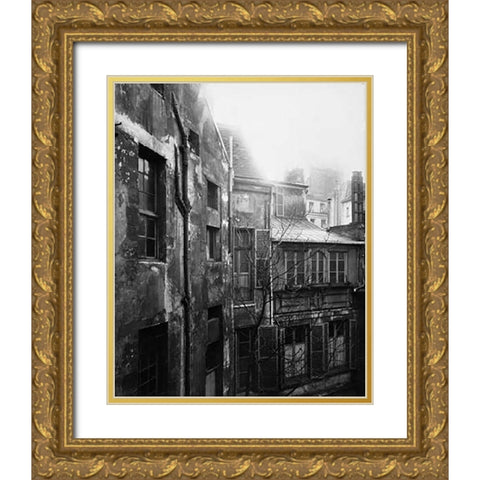 Paris, 1922 - Cour de Rohan Gold Ornate Wood Framed Art Print with Double Matting by Atget, Eugene
