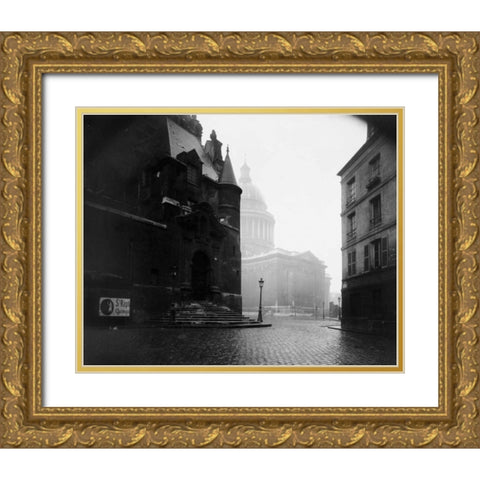 Paris, 1924 - The Pantheon Gold Ornate Wood Framed Art Print with Double Matting by Atget, Eugene