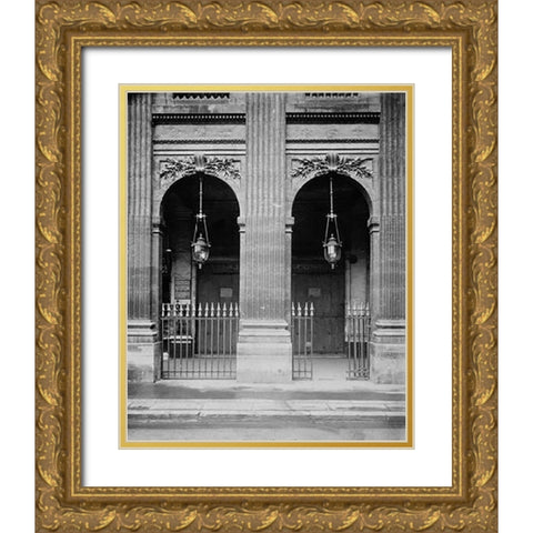Paris, 1904-1905 - Palais-Royal Gold Ornate Wood Framed Art Print with Double Matting by Atget, Eugene