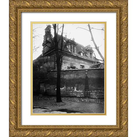 Paris, 1923 - Old Convent, avenue d lObservatoire Gold Ornate Wood Framed Art Print with Double Matting by Atget, Eugene