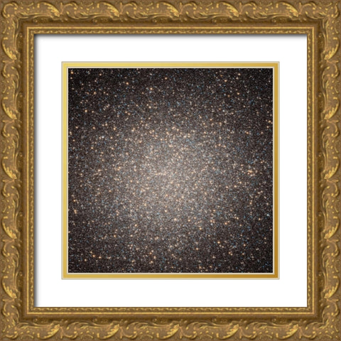 Starry Splendor in Core of Omega Centauri Gold Ornate Wood Framed Art Print with Double Matting by NASA