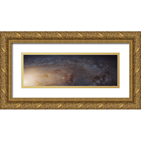 Hubble M31 PHAT Mosaic - Andromeda Panorama Gold Ornate Wood Framed Art Print with Double Matting by NASA