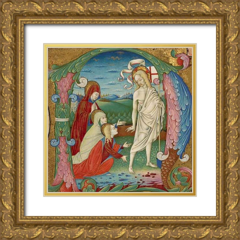 Cutting from an Antiphonal Gold Ornate Wood Framed Art Print with Double Matting by Da Gallarate, Bartolomeo Rigossi