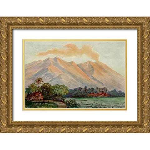Riesen-Myrte von Ceylon Urwald von Horton-Plains Gold Ornate Wood Framed Art Print with Double Matting by Haeckel, Ernst