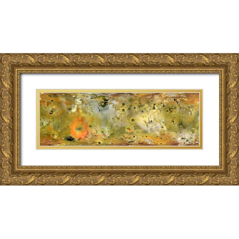 Surface of Io Composite from Gallileo Mission Gold Ornate Wood Framed Art Print with Double Matting by NASA