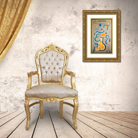 The Vase, 1938 Gold Ornate Wood Framed Art Print with Double Matting by Klee, Paul