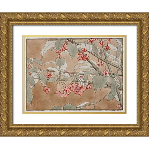 Burning Bush Gold Ornate Wood Framed Art Print with Double Matting by Overbeck, Hannah Borger