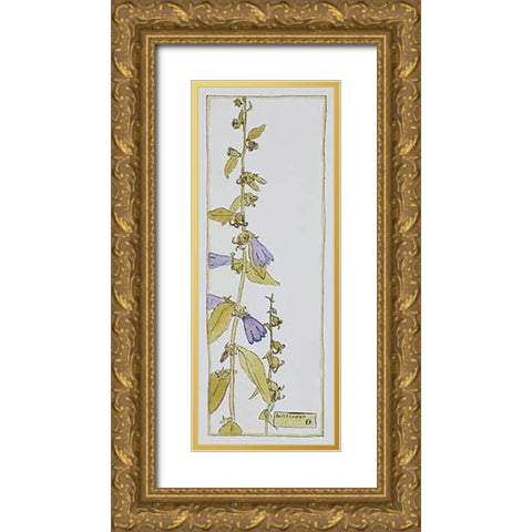 Bell Flower Gold Ornate Wood Framed Art Print with Double Matting by Overbeck, Hannah Borger