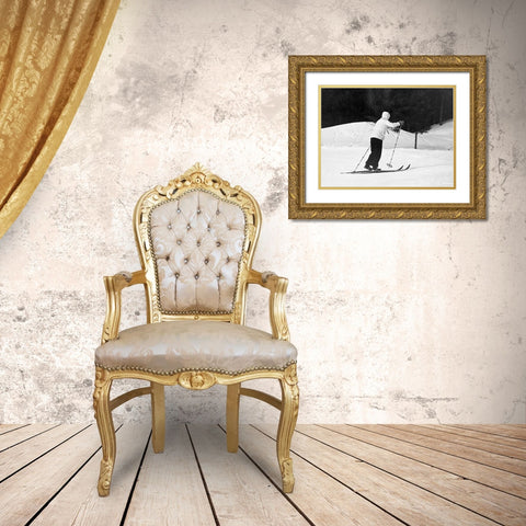 Winter Sports - Hanover, New Hampshire, 1936 Gold Ornate Wood Framed Art Print with Double Matting by Rothstein, Arthur