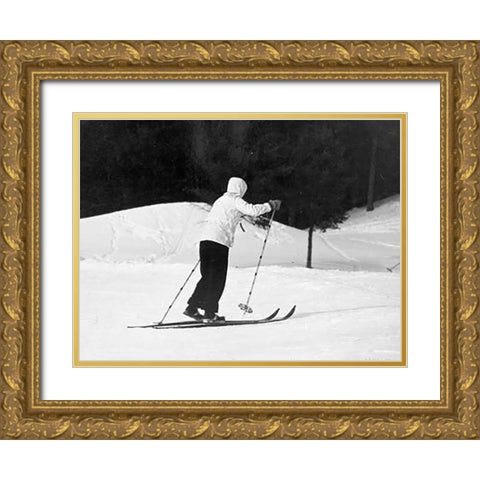 Winter Sports - Hanover, New Hampshire, 1936 Gold Ornate Wood Framed Art Print with Double Matting by Rothstein, Arthur