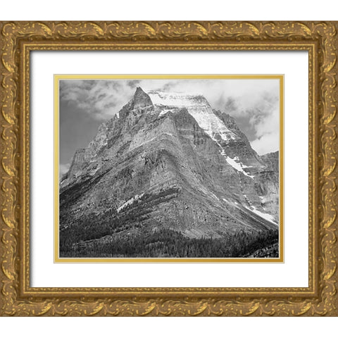 Going-to-the-Sun Mountain, Glacier National Park, Montana - National Parks and Monuments, 1941 Gold Ornate Wood Framed Art Print with Double Matting by Adams, Ansel