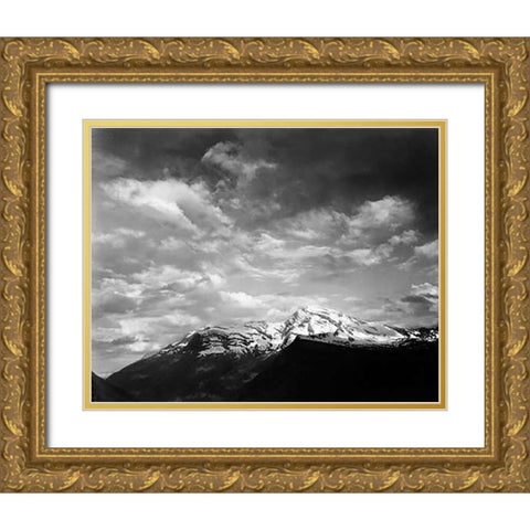 Heavens Peak, Glacier National Park, Montana - National Parks and Monuments, 1941 Gold Ornate Wood Framed Art Print with Double Matting by Adams, Ansel