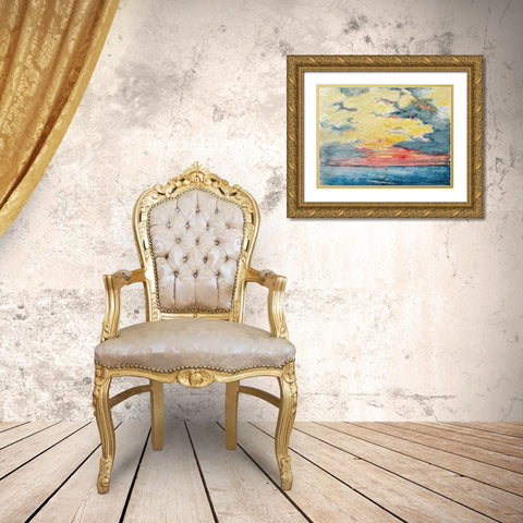 Sunset, Acapulco Gold Ornate Wood Framed Art Print with Double Matting by Pennell, Joseph