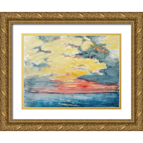Sunset, Acapulco Gold Ornate Wood Framed Art Print with Double Matting by Pennell, Joseph