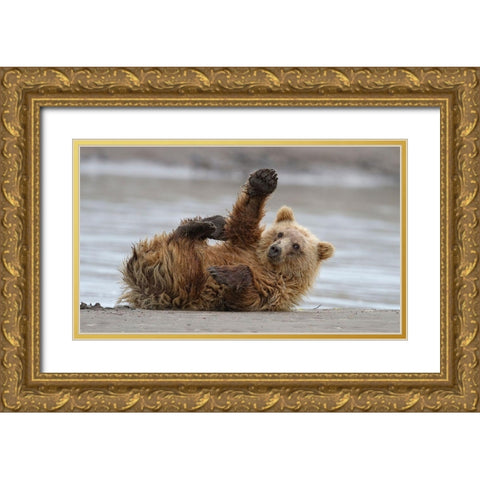 High Five Gold Ornate Wood Framed Art Print with Double Matting by Forns, Alfred