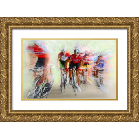 Ultimo Giro 2 Gold Ornate Wood Framed Art Print with Double Matting by Urlings, Lou