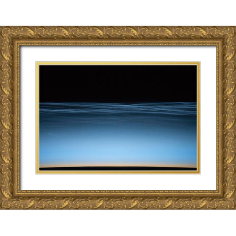 Noctilucent Clouds Over Earth Gold Ornate Wood Framed Art Print with Double Matting by Williams, Jeff