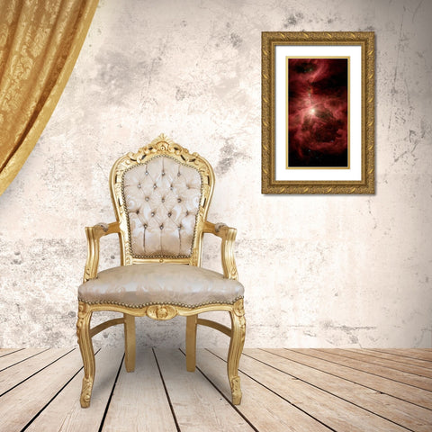 The Sword of Orion Gold Ornate Wood Framed Art Print with Double Matting by Spitzer Space Telescope,