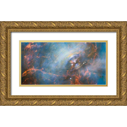 Core of the Crab Nebula Gold Ornate Wood Framed Art Print with Double Matting by NASA
