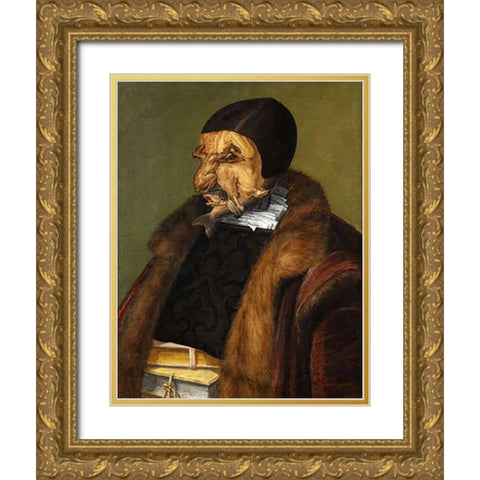 The Lawyer Gold Ornate Wood Framed Art Print with Double Matting by Arcimboldo, Giuseppe