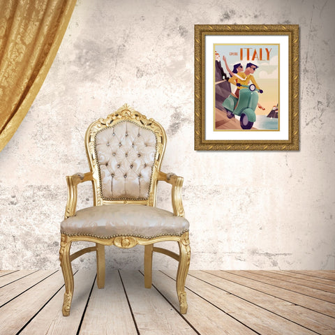 Explore Italy Gold Ornate Wood Framed Art Print with Double Matting by Wickstrom, Martin