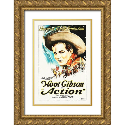 Action Gold Ornate Wood Framed Art Print with Double Matting by Hollywood Photo Archive